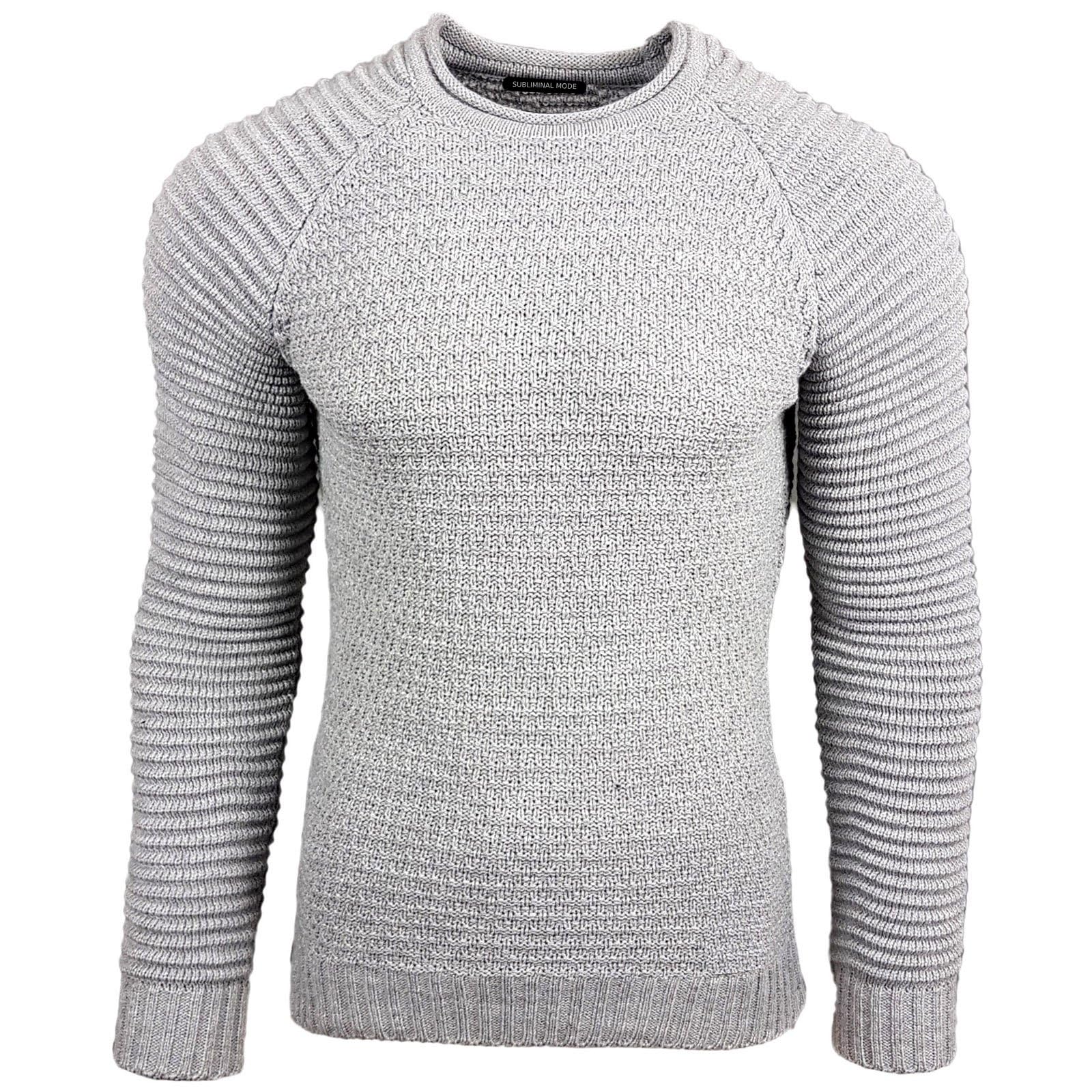 Pull Homme en Maille Col Rond Subliminal Mode BX8056 - 7