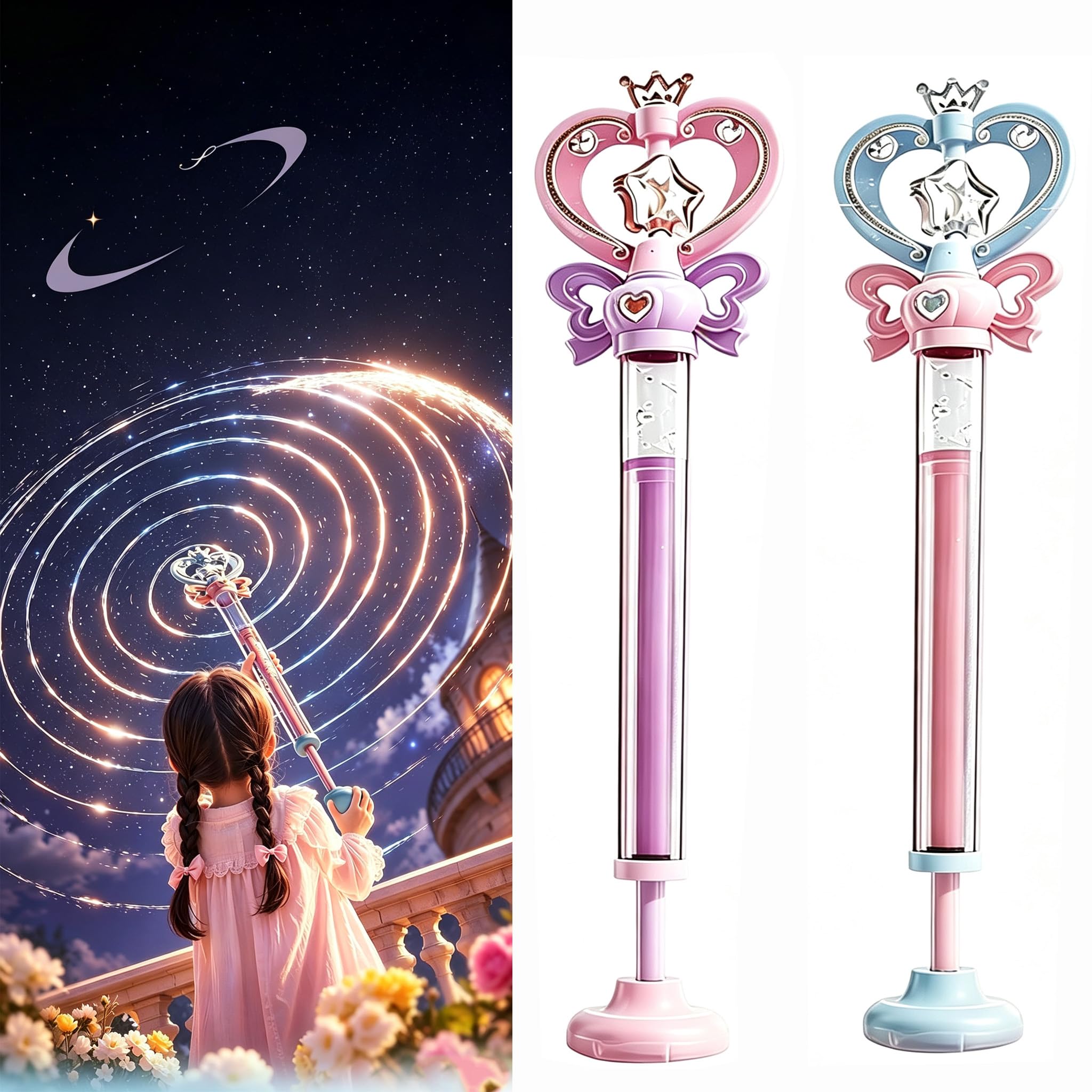 Fairy Wand Water Soaker -Rotatable Water Outlet Magic Pull-Out Spray Toy For Swimming Pool Beach Party, Summer Outdoor Garden Game,Beach Backyard Outdoor Water Fighting