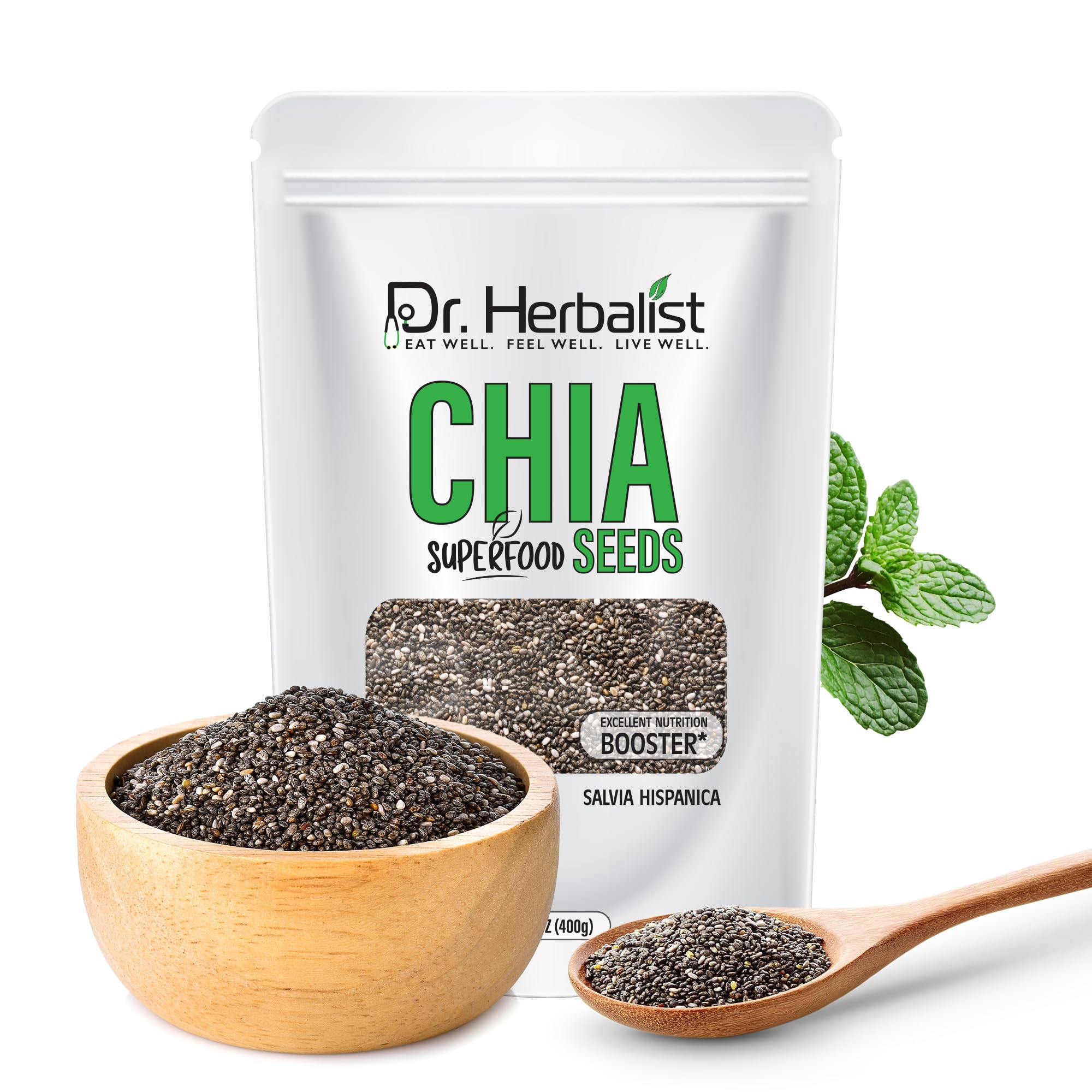 Amazon.com : Dr. HERBALIST Chia Seeds 400g : Grocery & Gourmet Food