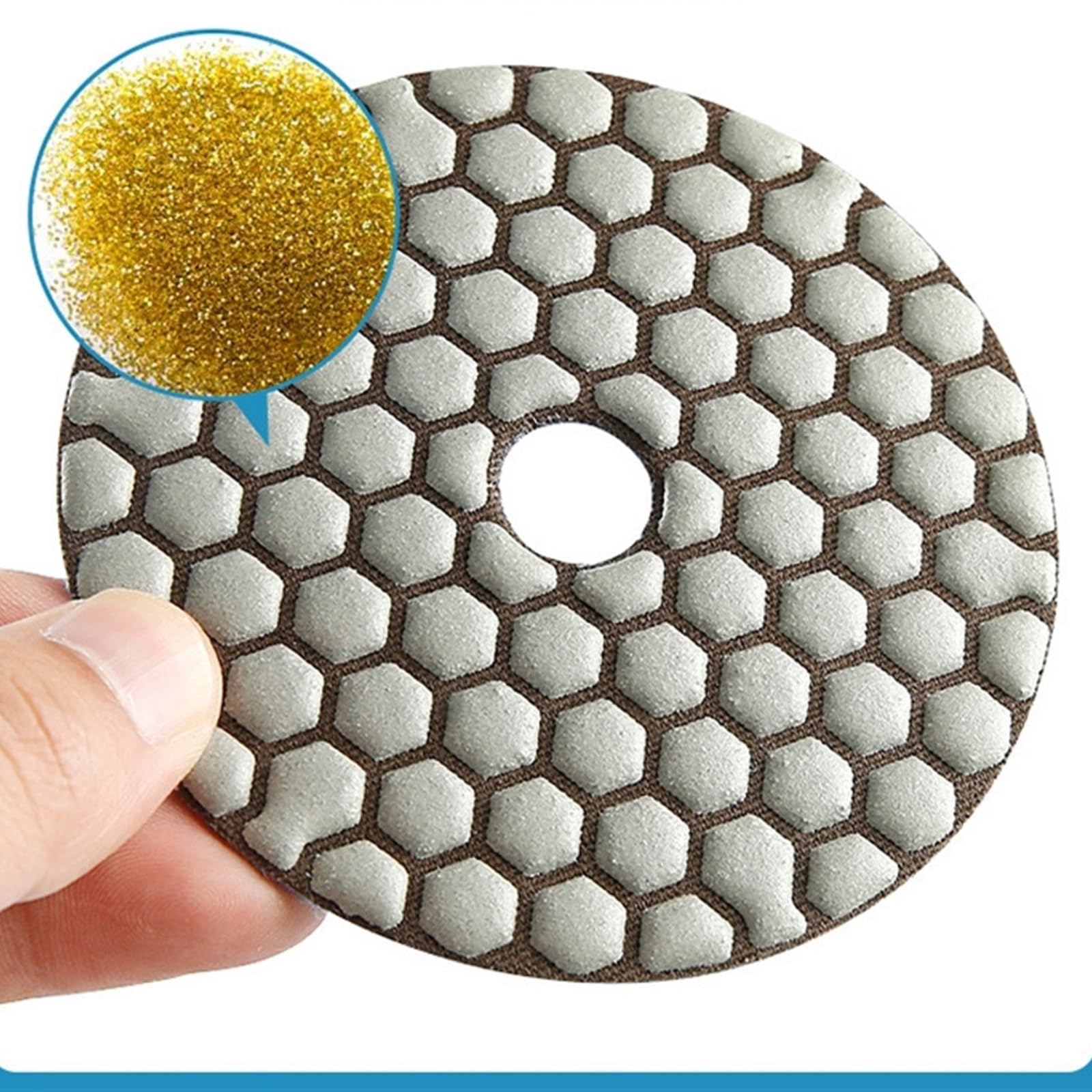 Polerująca tarcza szlifierki stołowej, 1 szt. 7-częściowa diamentowa tarcza polerska na sucho z żywicą 4"/100 mm, ziarnistość #50-#3000, granit, marmur, kamień, elastyczna szlifierska i(7pcs 50-3000)