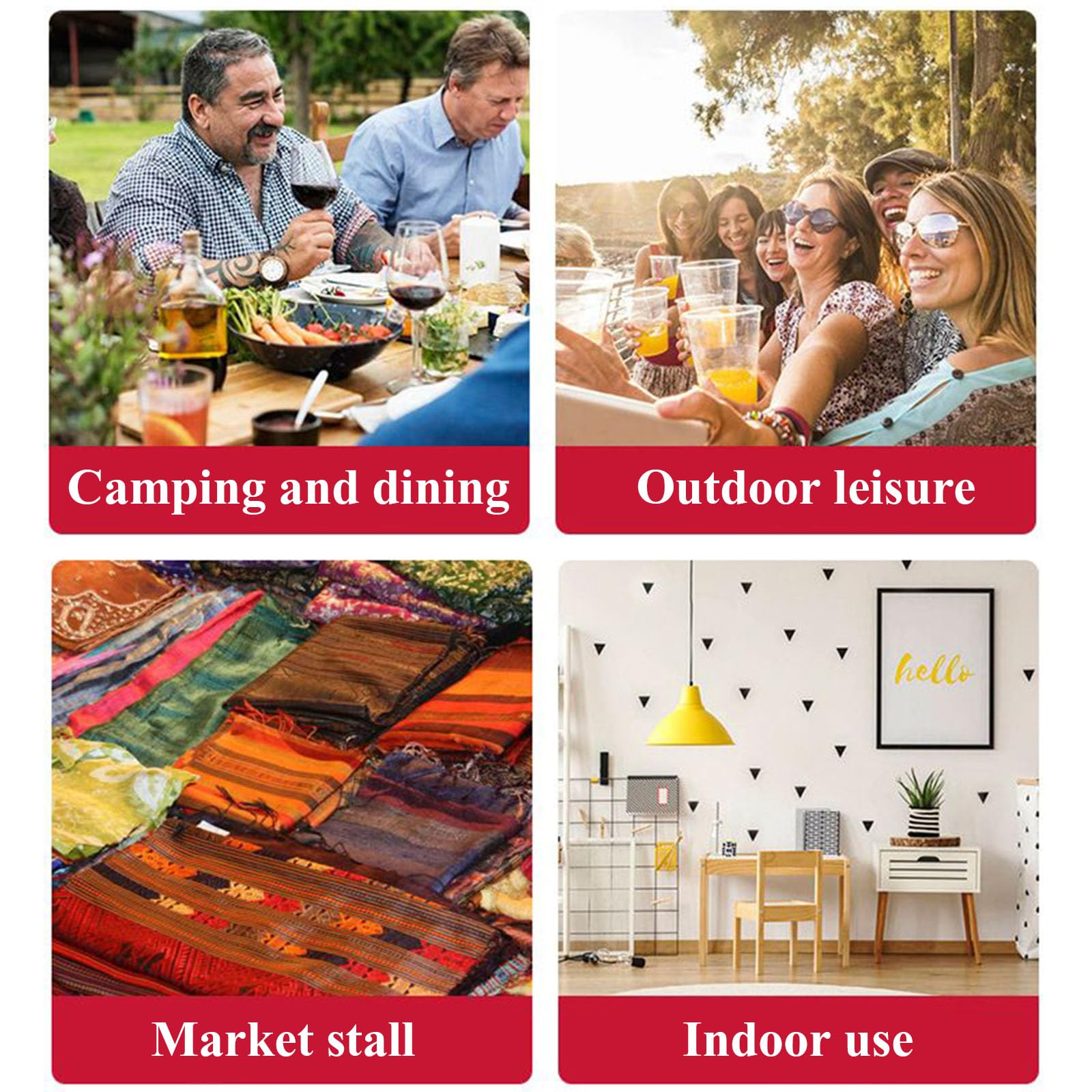 Mesa auxiliar compacta portátil para parrilla de camping, mesa de metal plegable con asa, mesa de picnic al aire libre de 35.2 pulgadas para jardín, caravana, patio, fiestas y mercados, diseño de