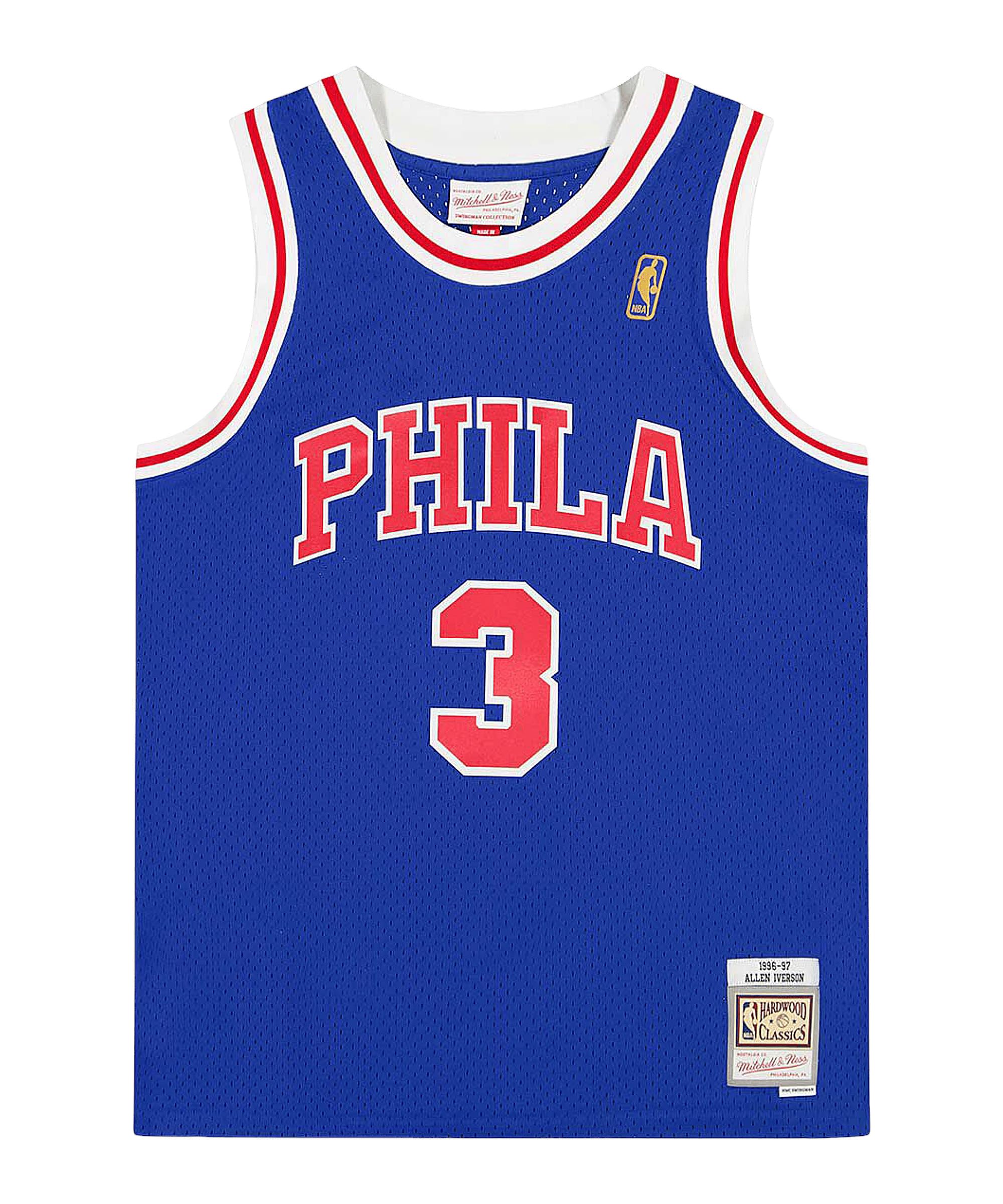 Mitchell & Ness NBA Swingman Maglietta, Blu Reale, M Unisex-Adulto