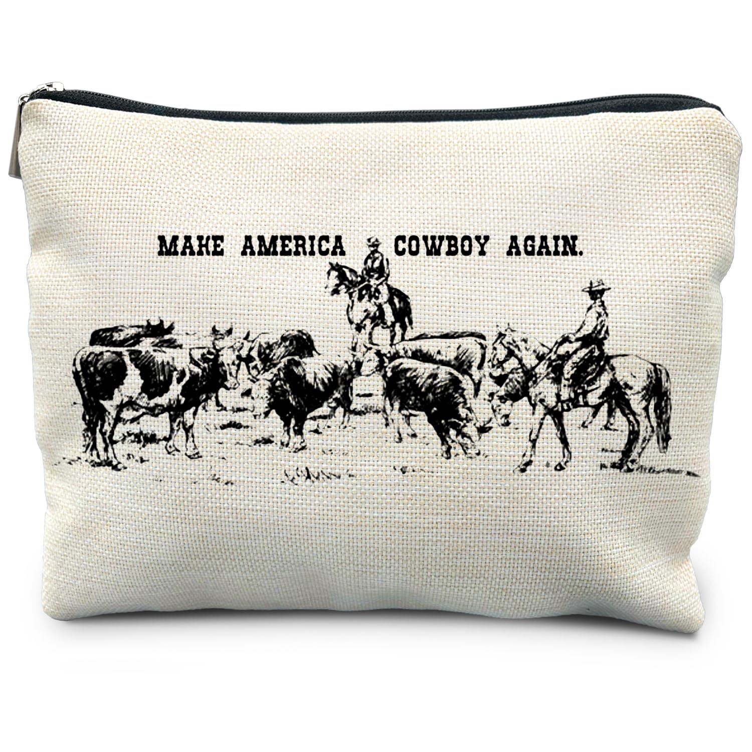 RYYCDOI Western Makeup Bag, Western Gifts for Women, Cowgirl Gifts, Country Girl Gifts, Make America Cowboy Again Vintage Cosmetic Bags Toiletry Bag