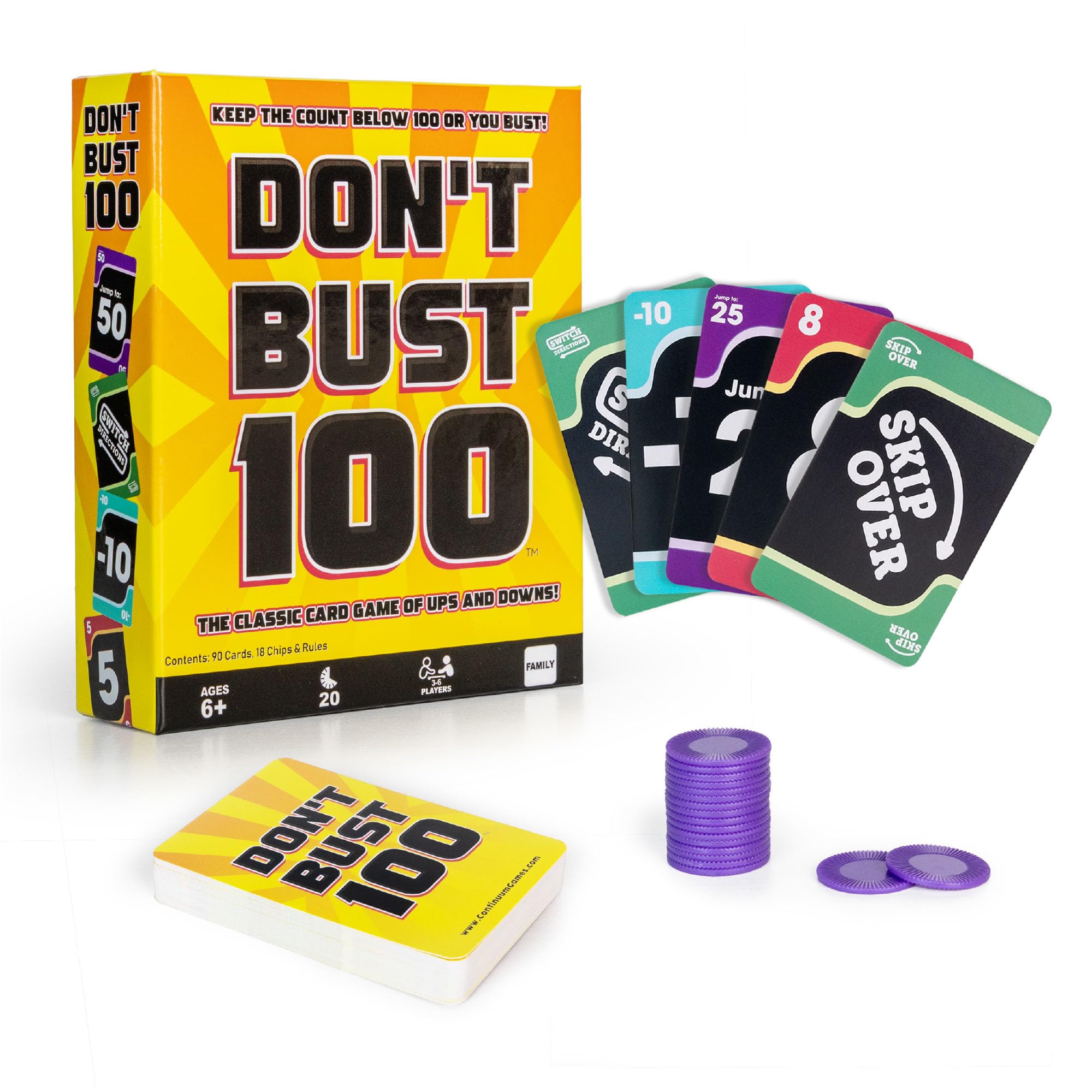 Continuum Games Don't Bust 100 Family Board Game for 3-6 Players Ages 6 and Up