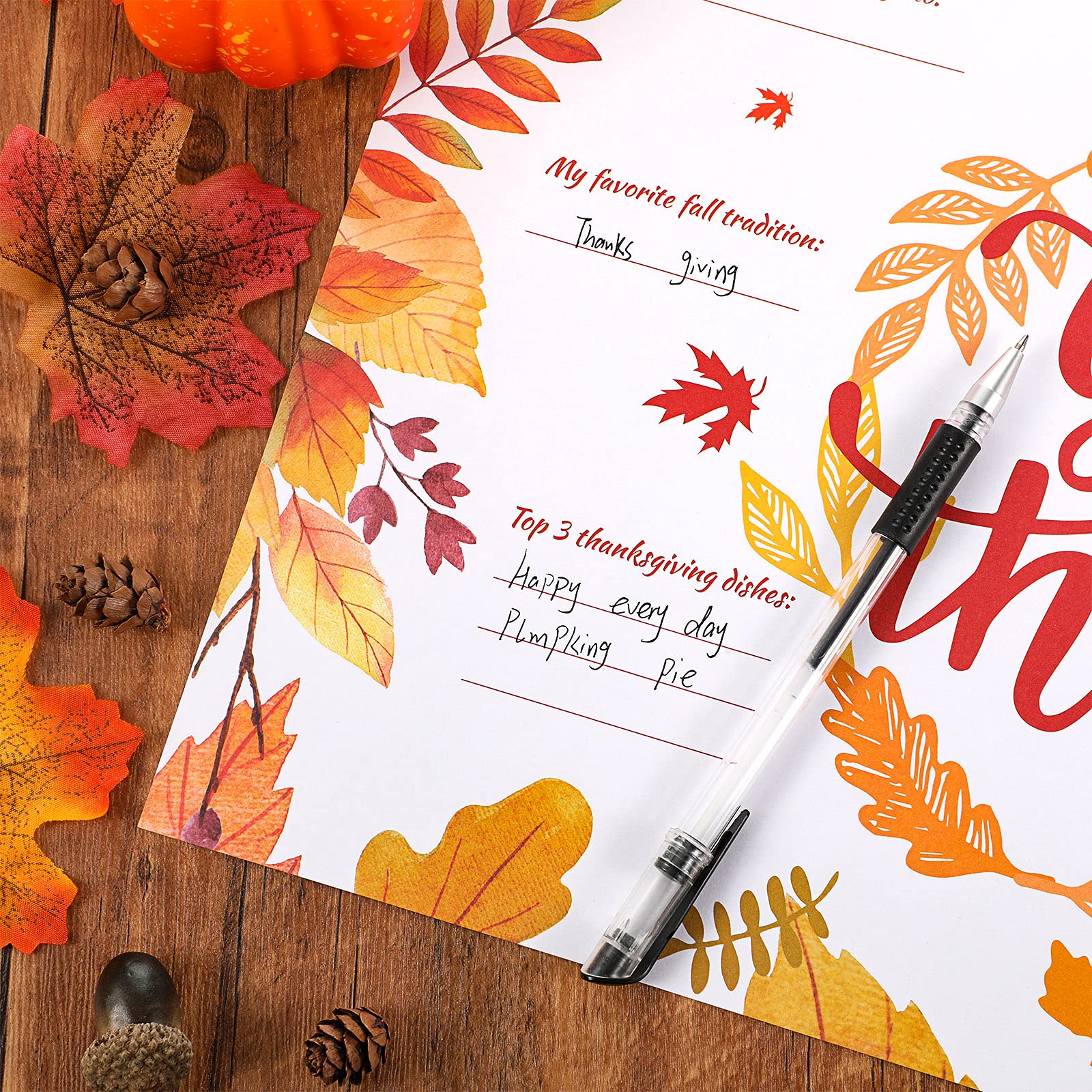50 PCS Disposable Paper Placemats Fall Placemats,16x11 Inch Autumn - View #4