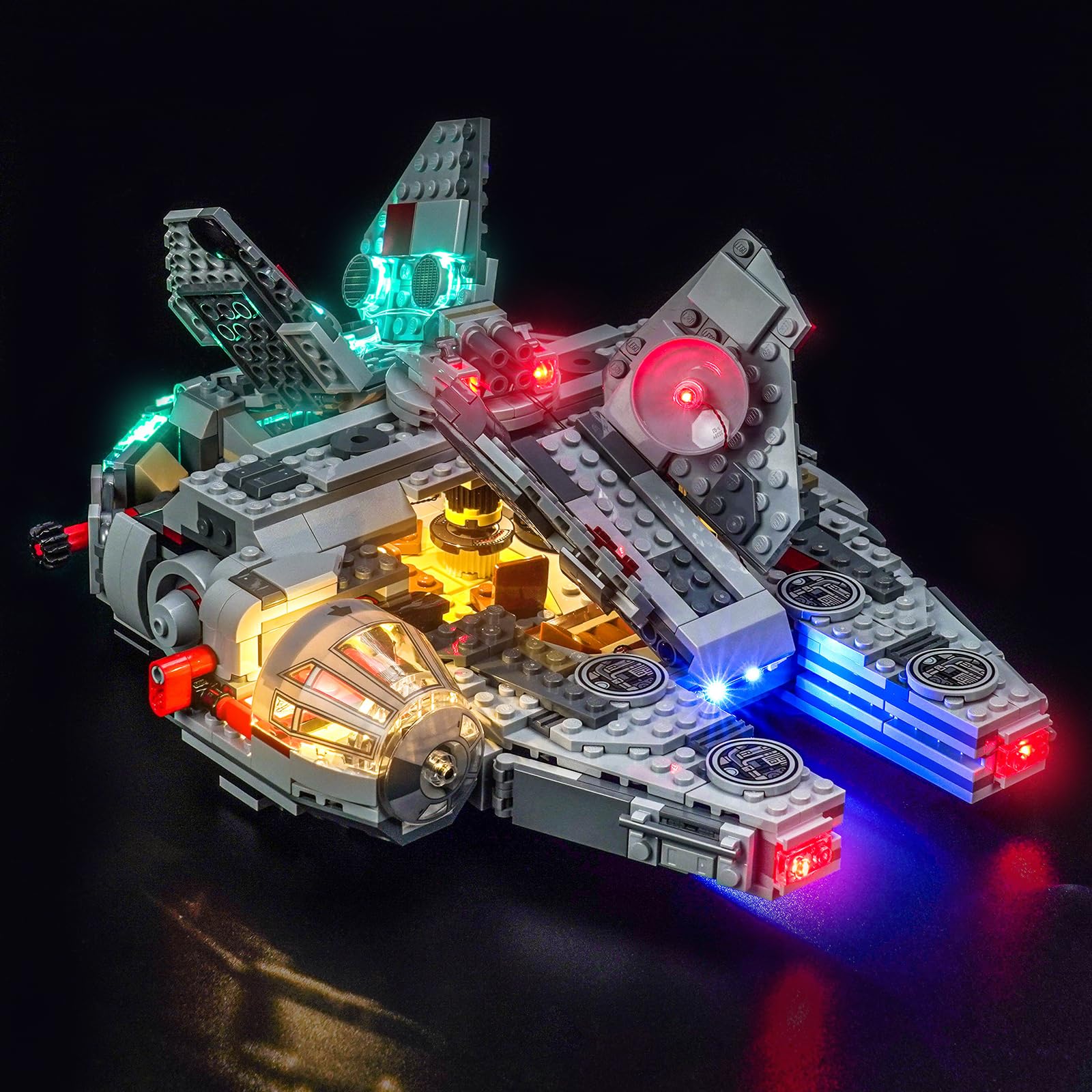 LocoLee Fernbedienung Licht Kompatibel mit Lego SMART Play: Millennium Falke (Kein - Lego-Set) Dekorative Beleuchtung Set Compatible with Lego 75426 Millennium Falcon