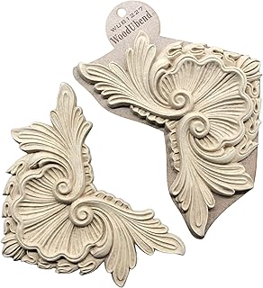 WoodUbend WUB1227 Pack of 2 Decorative Plaques Heat Bendable & Flexible Wood Appliques 16.5x23cm - DIY Craft, Furniture & Home Decor - Easy to Apply & Paint - Versatile, Reusable & Durable Decals