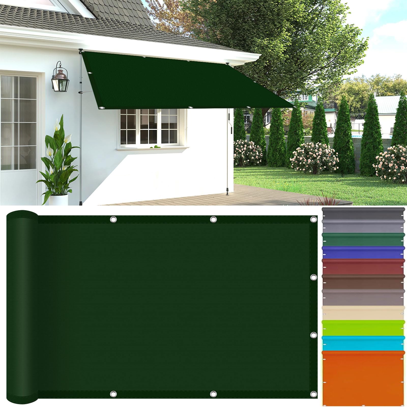 Voile d'ombrage pour patio et grand balcon repas ombragé en extérieur