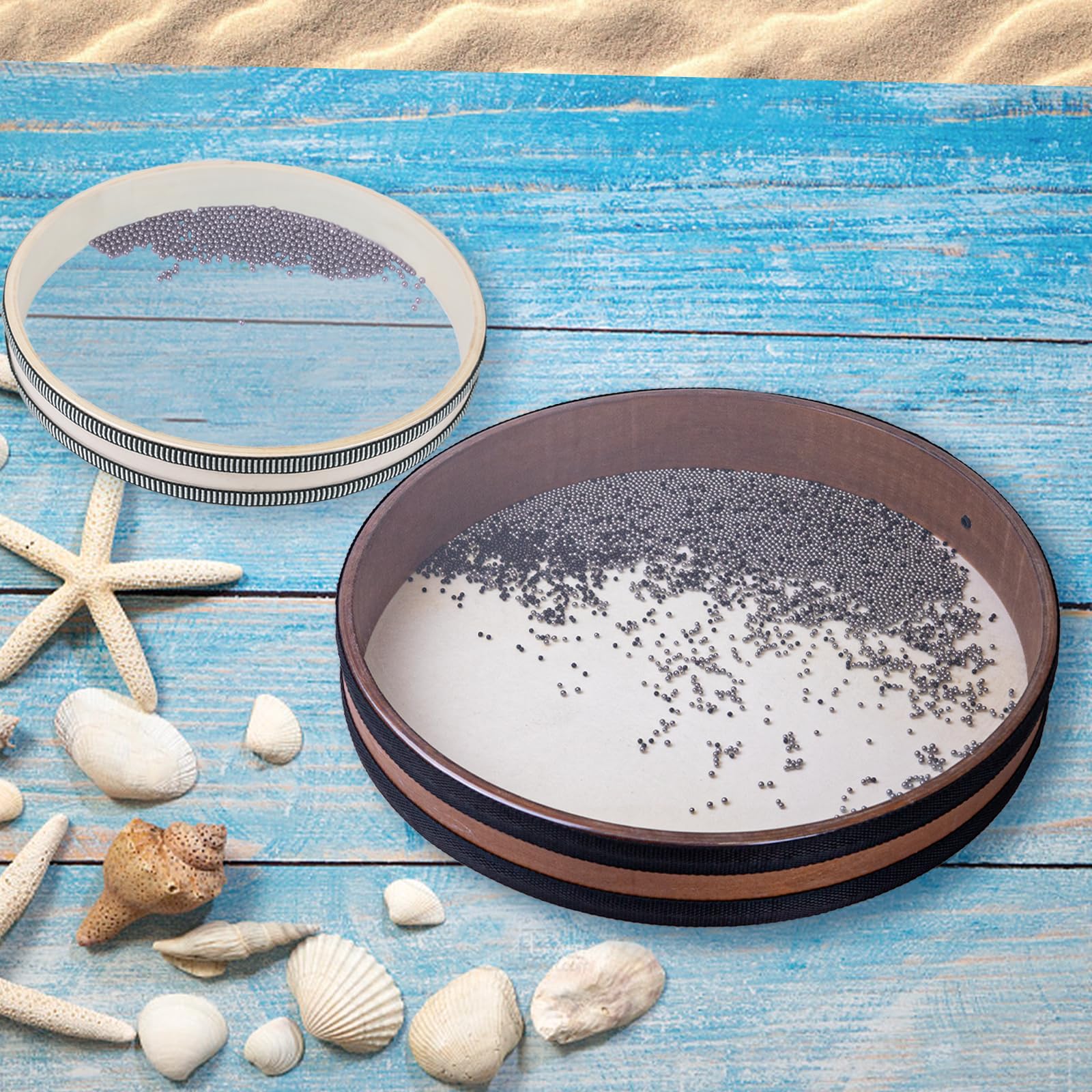 Tamburo oceanico da 40,6 cm, tamburo professionale di grandi dimensioni, strumento a percussione manuale con suoni autentici delle onde