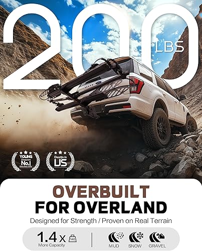 Miniatura 2 de Soporte para bicicleta eléctrica con rampa, enganche 2 portabicicletas, capacidad de 200 libras, soporte de plataforma plegable para automóviles,