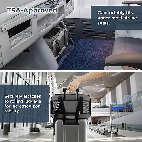 Miniatura 2 de Lesure - Transportador de gatos aprobado por aerolíneas, transportador para perros pequeños, plegable, lado suave, aprobado por la TSA,
