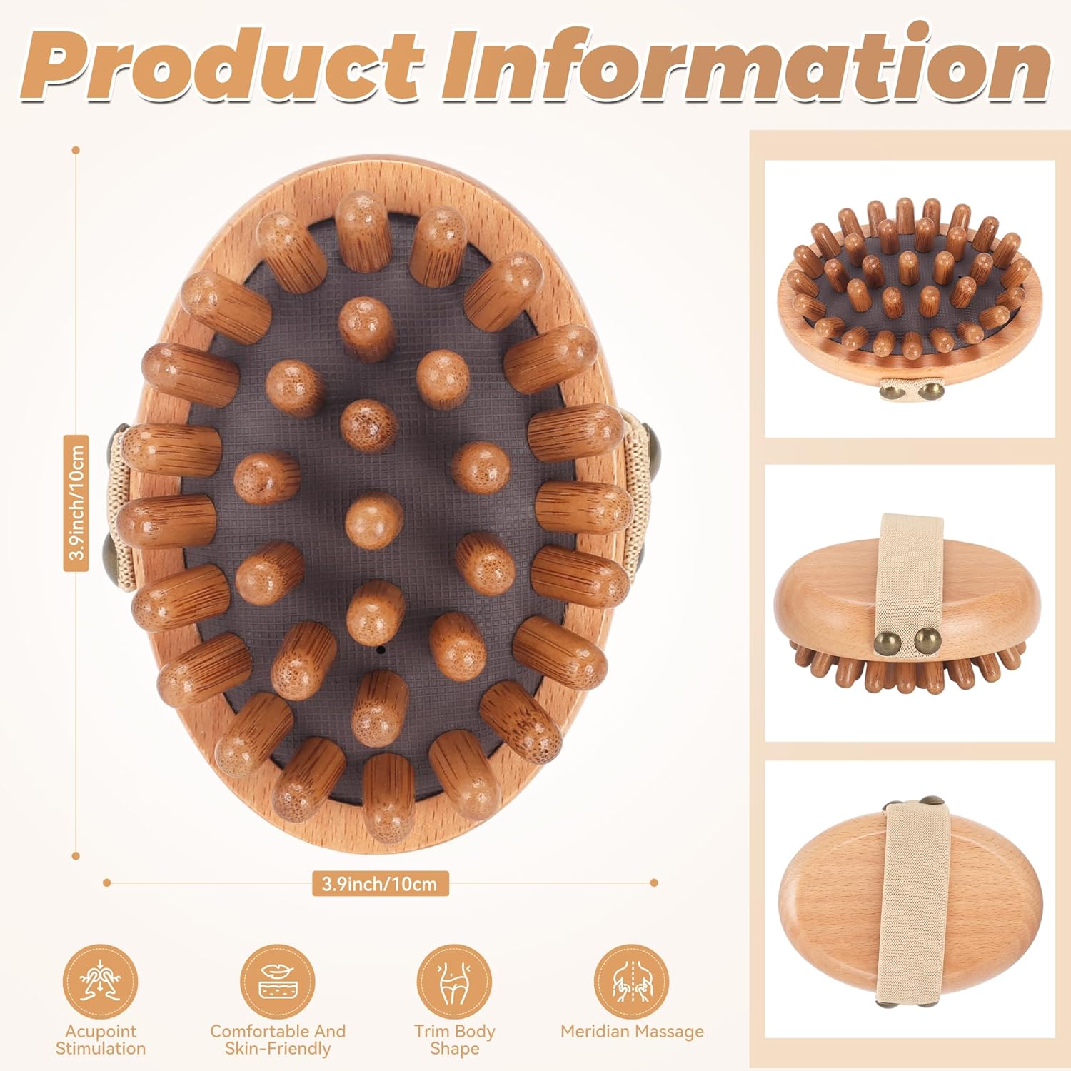 Wood Therapy Massage Tools - 2-Pack Wooden Meridian Massage Brush for Cellulite, Lymphatic, Drainage, Massage Brush for Belly Muscle Pain Relief & Body Shaping - Image 2