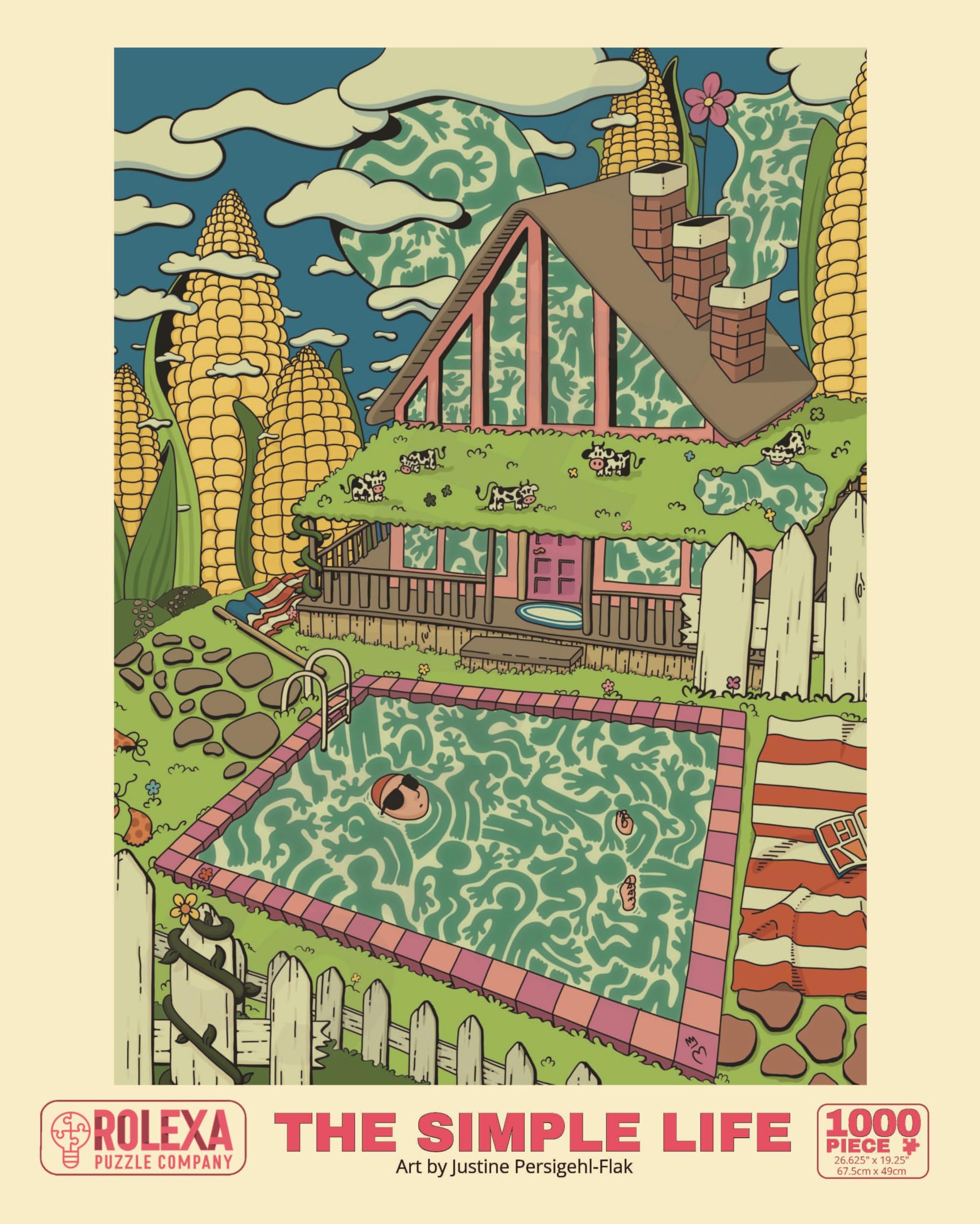 1000 Piece Unique Shape Jigsaw Puzzle with Original Artwork