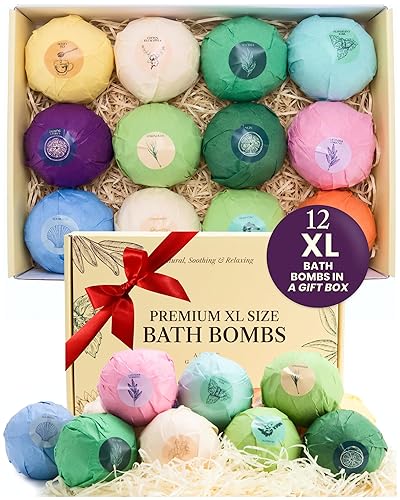 ADELEGOURDAIN Bath Bombs Set XL, Pack of 12 Pcs Gift