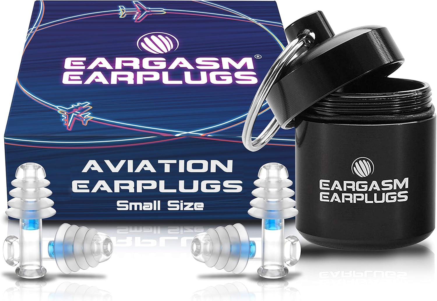 Eargasm Aviation Earplugs Small Airplane EarPlugs for Ear Pressure Relief on