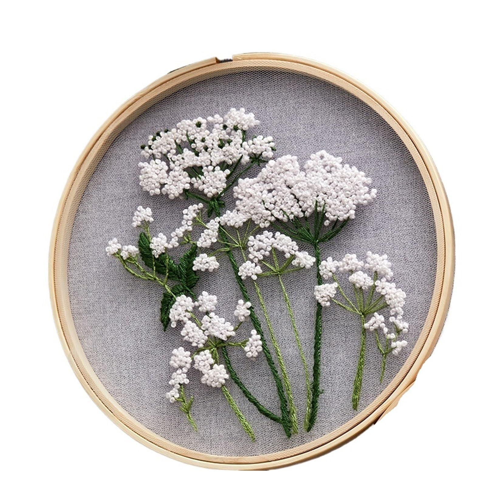 LKLNKVL embroidery, Embroidery Kit， DIY Flowers Plants Pattern Needlework Tools(Color 13)