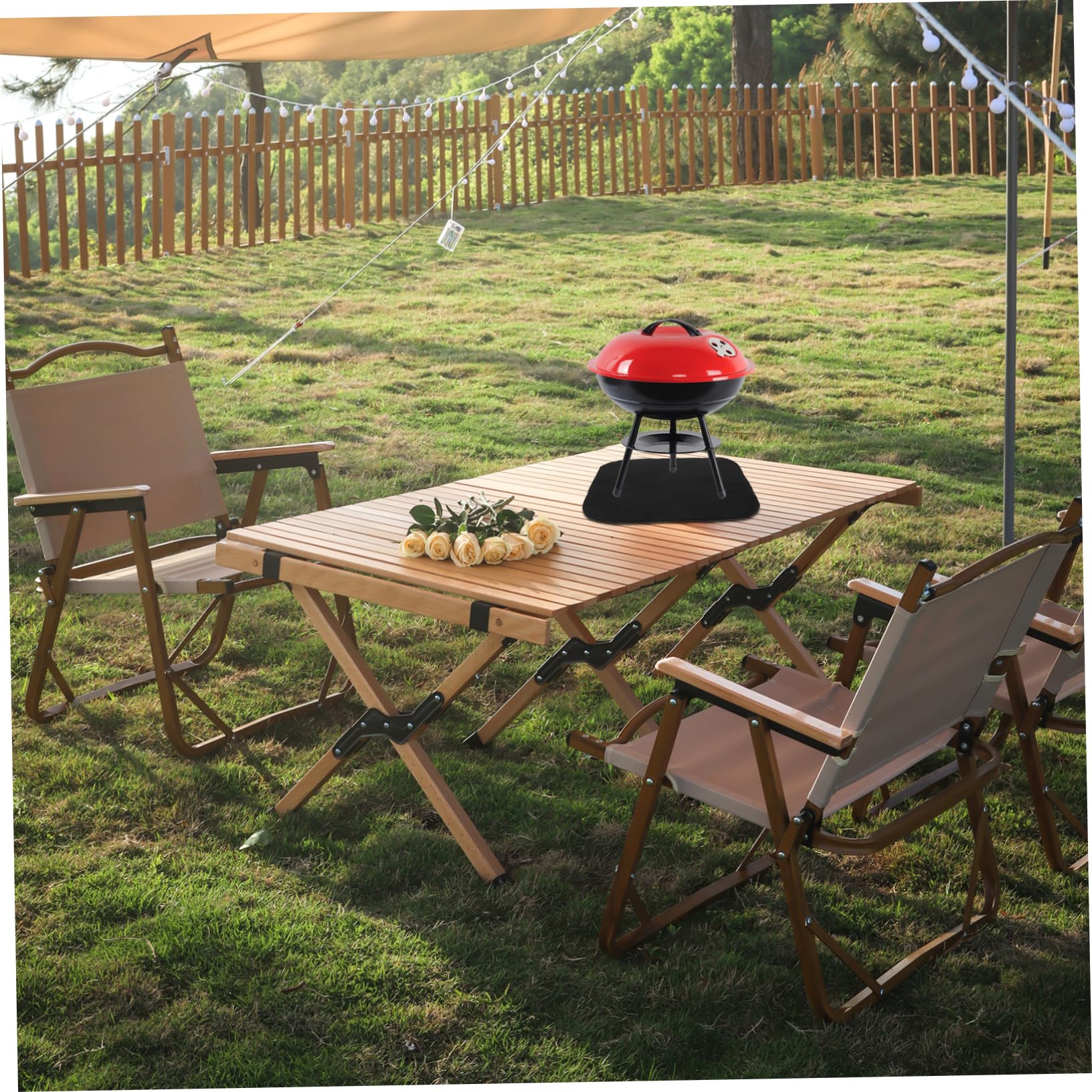 NAMOARLY Welding Blanket Fur Blanket Fireproof Mat for Soldering Campfire Blanket Soldering Mat Soldering Protection Blanket Fireproof Mat for Welding Fire Mat Polyester Fiber Black