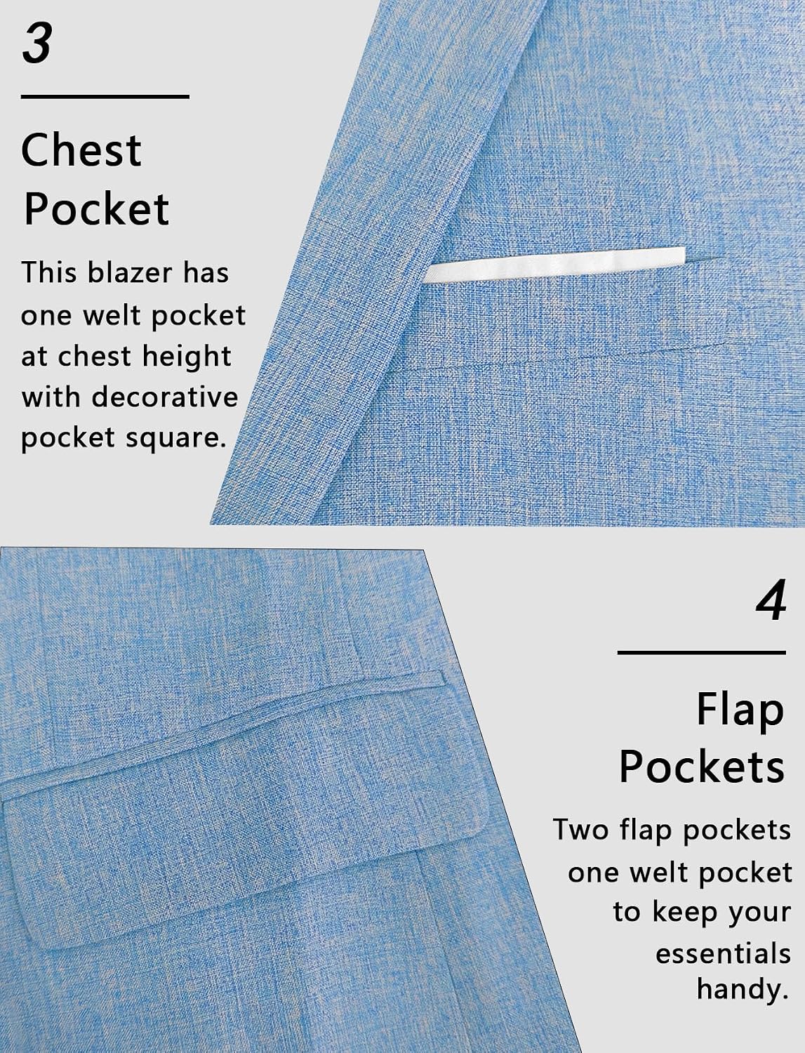 Mens Blazer, Mens Casual Blazer, Sport Coats for Men, Slim Fit, One Button Suit Jacket, Lightweight, for Business, Daily