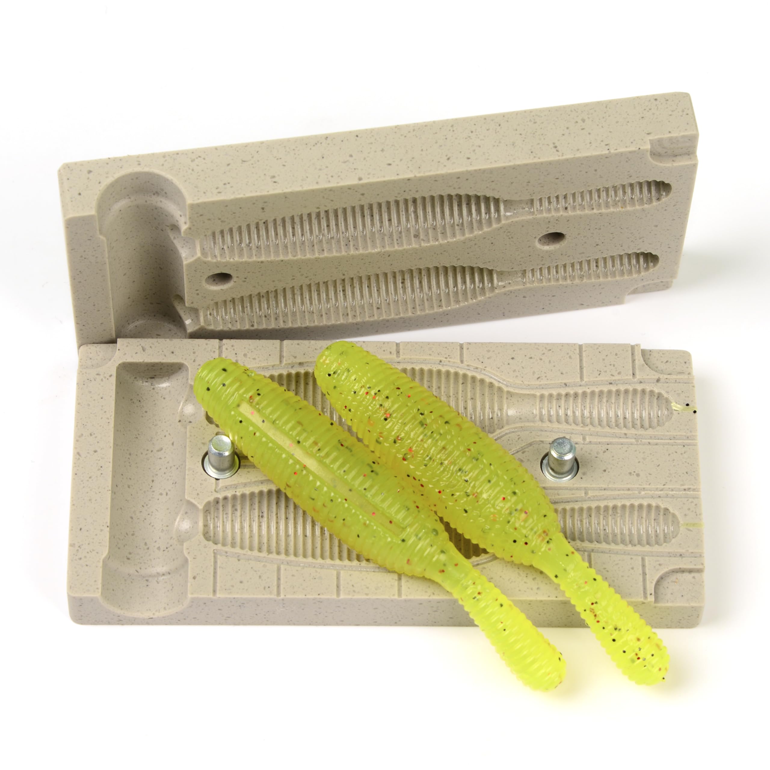 Soft Plastiс - Moldes para hacer señuelos de inyección, señuelos de pesca, 2 cavidades Yamatanuki Stick Bait 3,5 pulgadas