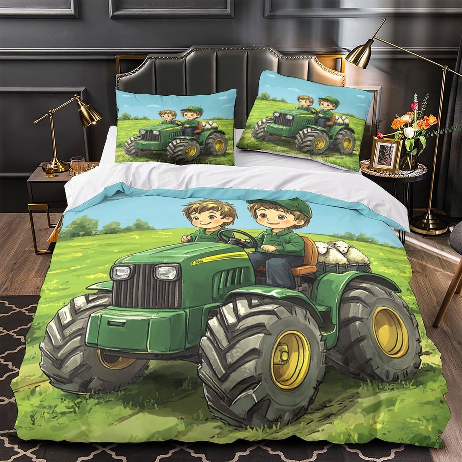 Kinder Bettwäsche Traktor 3D Mikrofaser Jungen Zimmer