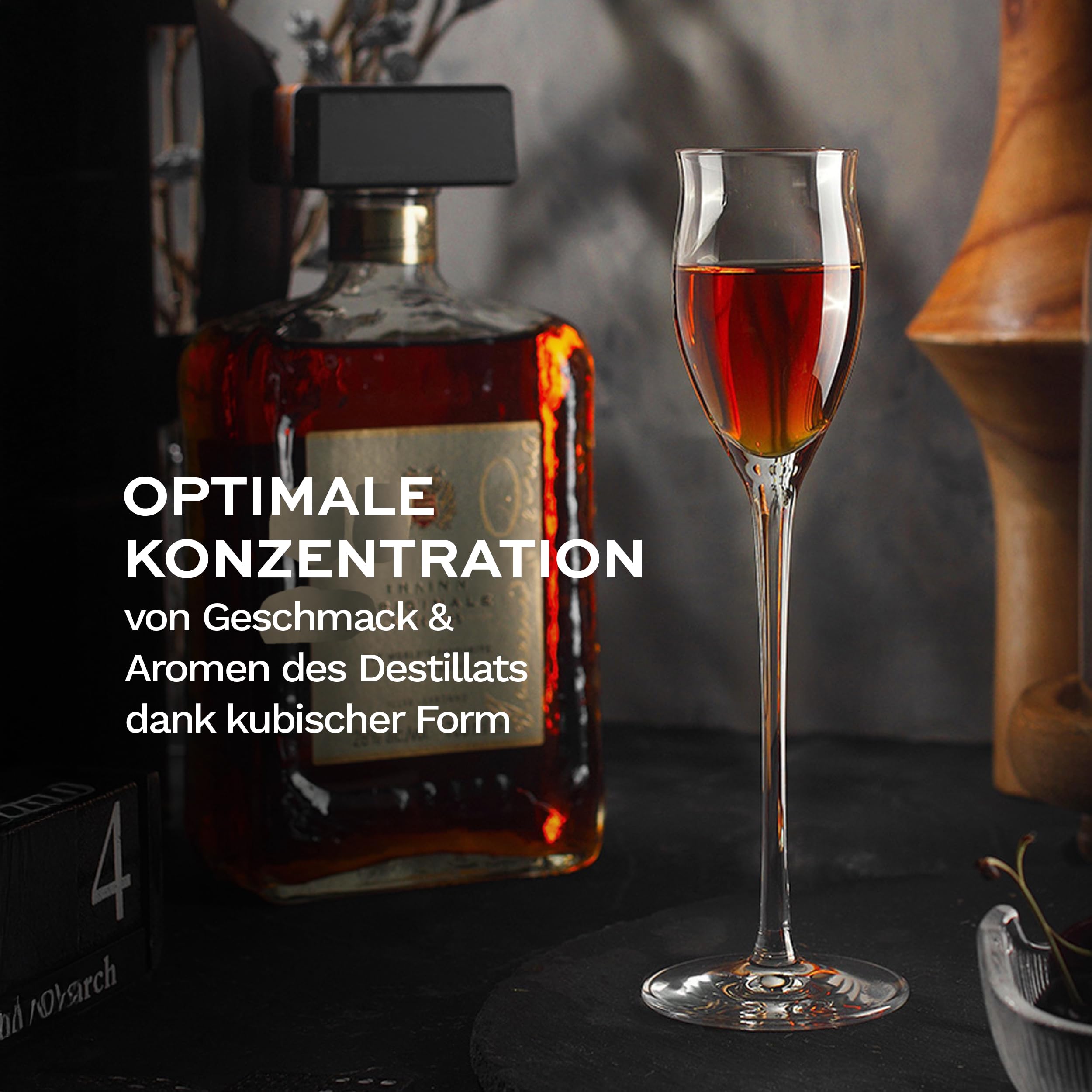 Stölzle Lausitz Likörgläser Quatrophil 6er-Set – Elegante Schnapsgläser mit Stiel ideal für Schnaps & Spirituosen – Hochwertige Grappagläser aus deutscher Herstellung – Spülmaschinen- & Stoßfest – Bild 4