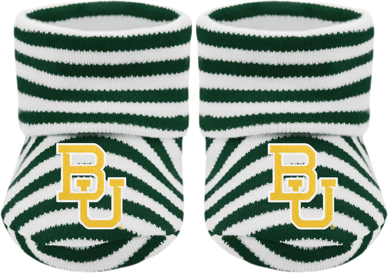 Creative Knitwear College Baby Striped Bootie Sock - Team Logo, Multiple Colors, Unisex (Newborn - 6 Months)