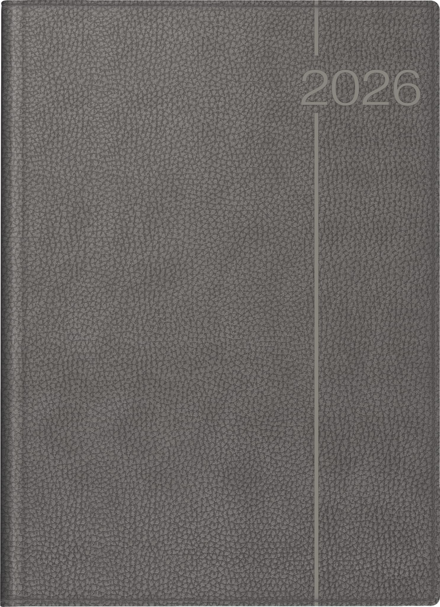 rido/idé Conform '26 Book Calendar | A4 Faux Leather Grey