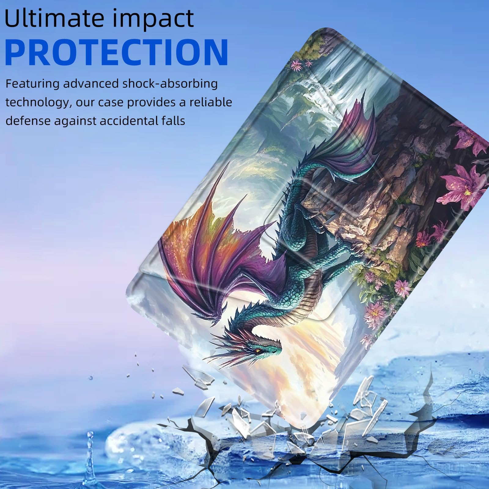 Étui en cuir pour Kindle Paperwhite 6/Kindle Colorsoft Signature Edition (12ème 7" 2024) rotatif, réveil automatique et sommeil pour Kindle Paperwhite 12ème 2024, motif dragon vert pour homme