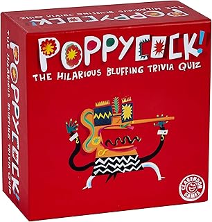 Poppycock! The Hilarious Trivia Game of Outrageous Bluffs and Dodgy Knowledge – Party Games for Adults, Teens, Kids - Family Games - Dinner Party Games