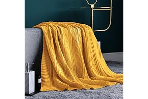 jinchan Cable Knit Throw Blanket for Couch 50"x60"