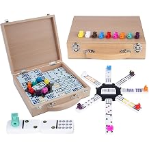 Longfield Games Mexican Train Dominoes in Wooden Case