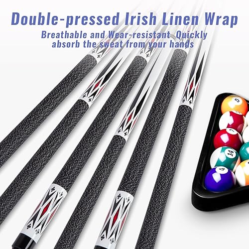 Miniatura 3 de Palo de billar de 0.512 in, 58 pulgadas, 19 20 onzas, palo de billar de 12 arce, tacos de billar, palo de billar para hombres y mujeres, palos de