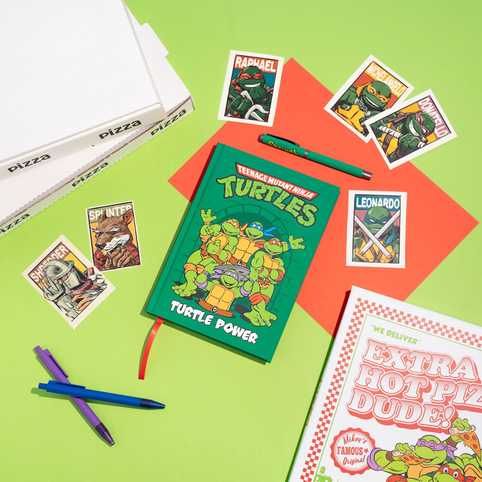 Grupo Erik A5 Notebook With Pen & Gift Box - Teenage Mutant Ninja Turtles Gifts | Bullet Journal Dotted Note Book, Dotted Notebook A5 Sketchbook | Pizza Gifts Under 20 Pounds - Image 3