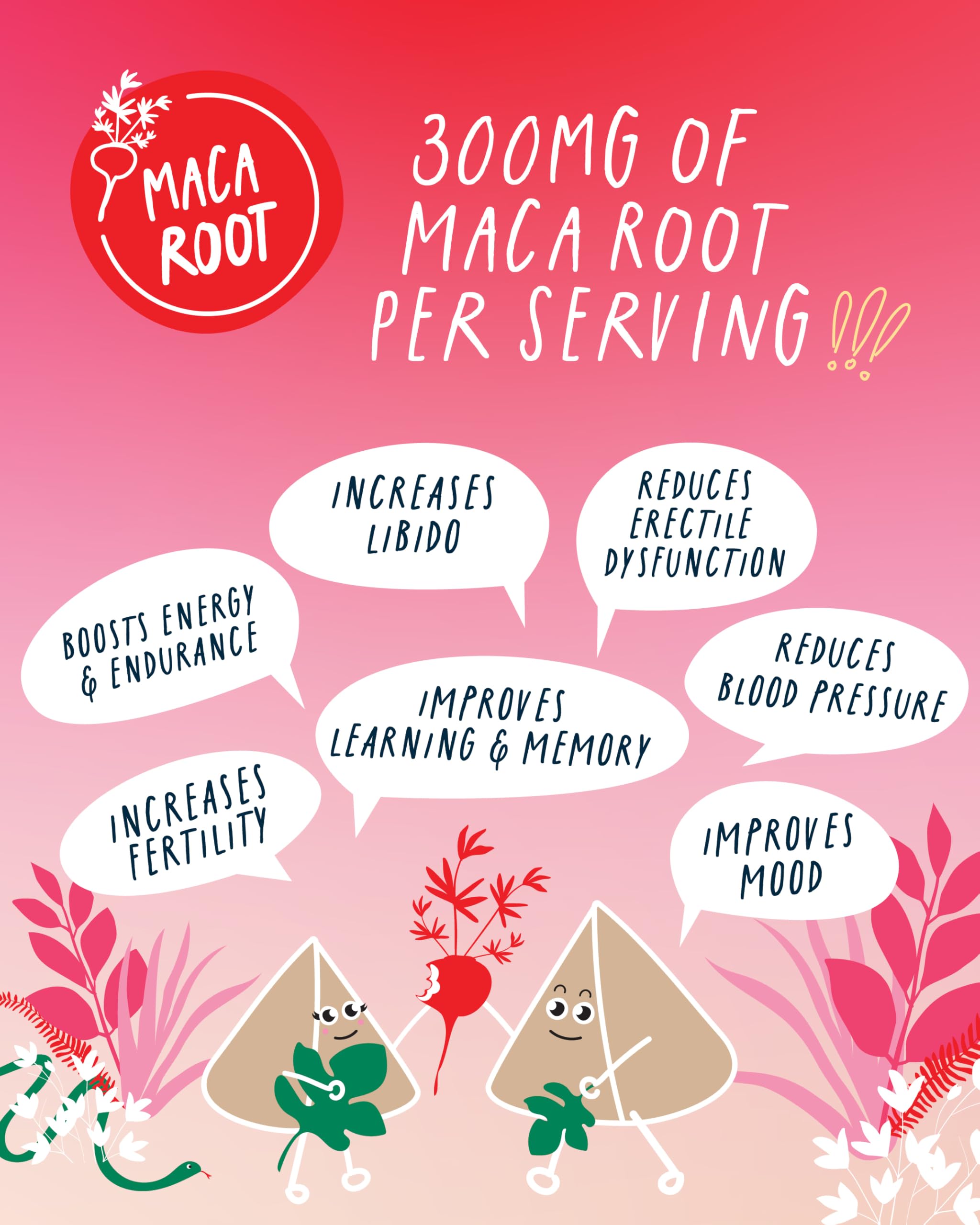 High Caffeine Tea 140 mg - Kubo Tea Organic Maca Passion Fruit Green Tea Bags for Clean Energy — view 2