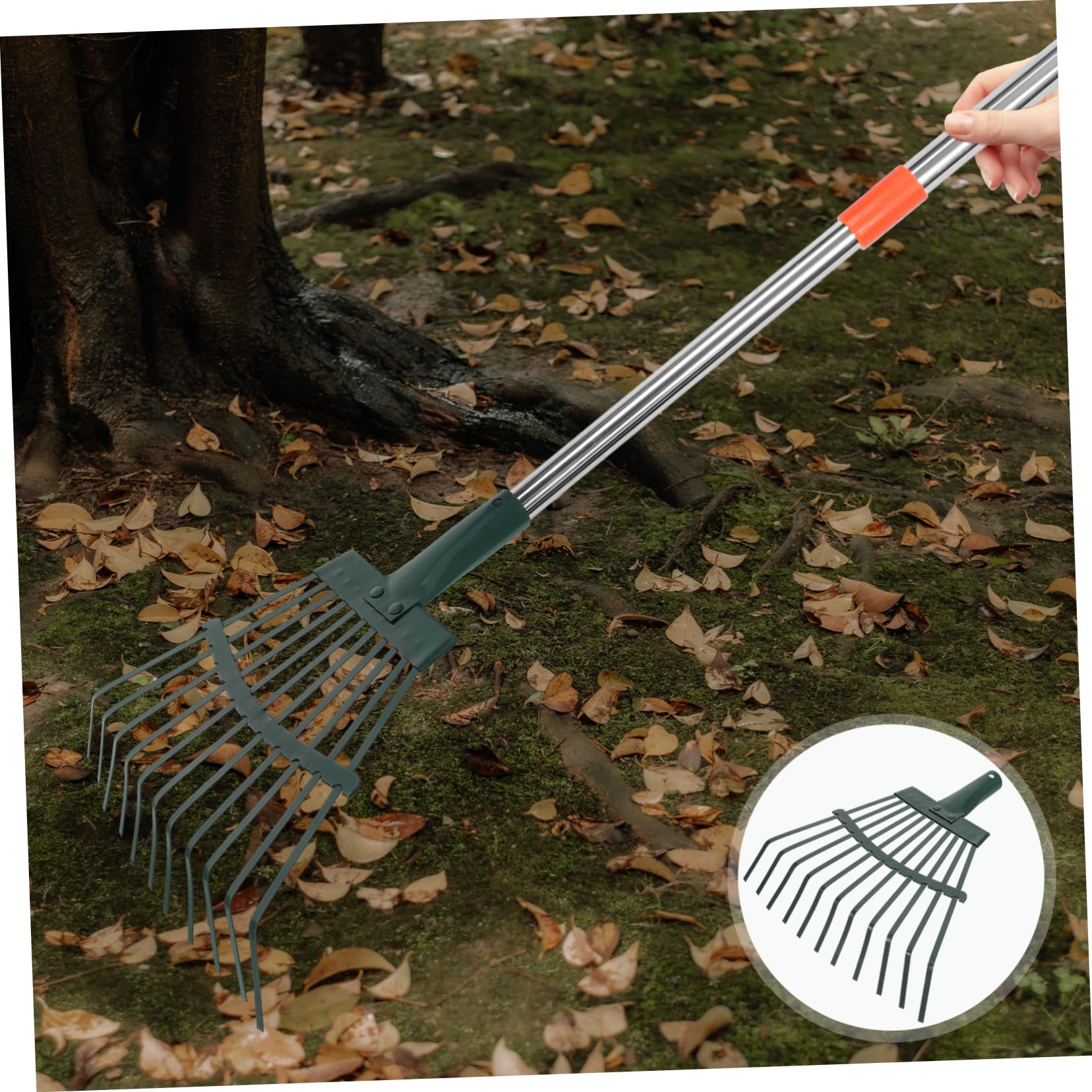 BESTonZON 3 Stück Gartenrechen für Laub und Gartenpflege Kompakter Laubbesen für Effizientes Reinigen von Rasenflächen Geeignet für Gartenarbeit und Outdoor Anwendungen