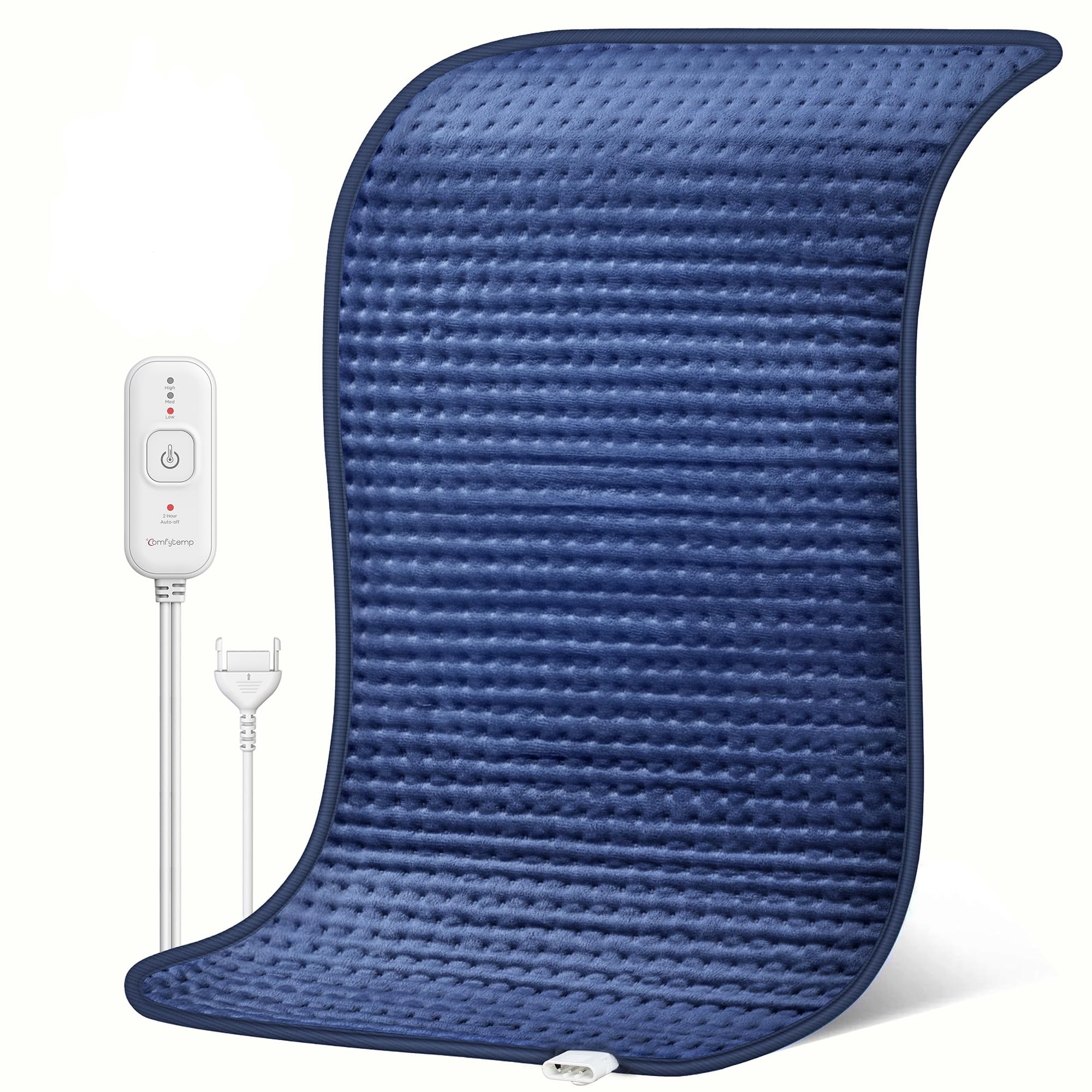 Comfytemp XXL Electric Hot Mat, 16.9 x 33.1 inches (43 x 84 cm), 3 Temperature Adjustment, Timer Function, Hot Carpet, Rechargeable, Heating Pad, Electric Mat, For One Person Use, Energy Saving, Cold