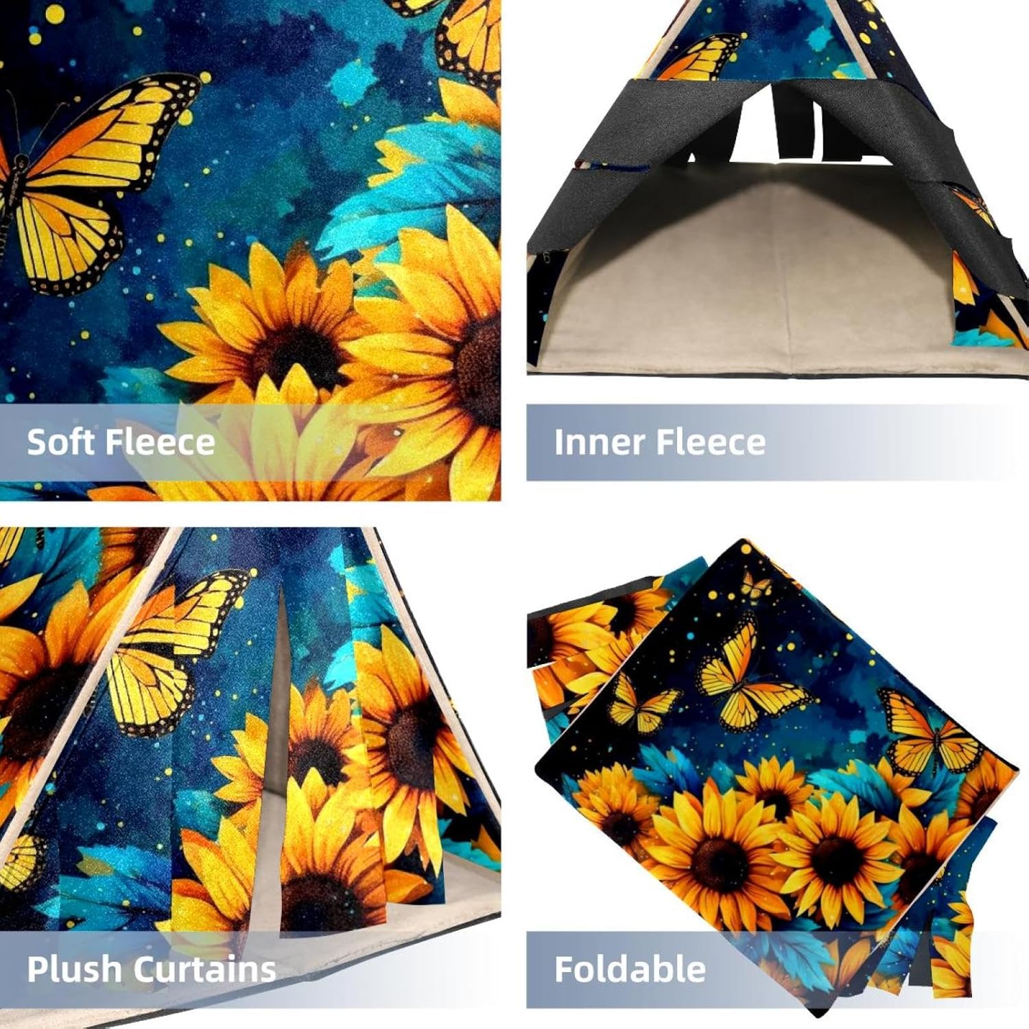 MAgiLL Guinea Pig Bed, Comfortable Hamster House, Hiding Place for Small pet Animals, Folding Bed nest, Suitable for Short Rabbits, Rabbits, Ferrets, mice, Hedgehogs, Chinchillas