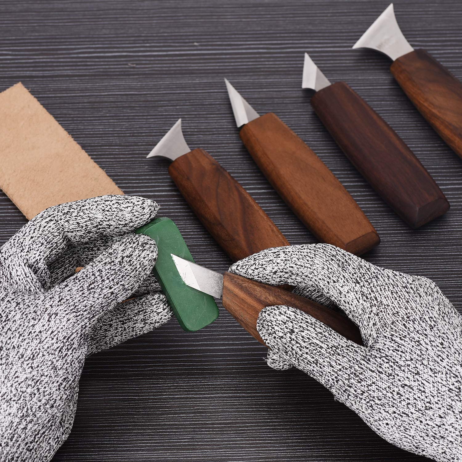 Juego de Cuchillos para Tallar Madera, Juego de Herramientas de Tallado para Carpintería de Bricolaje y Tallar Oficios para Carpintero, ideal para Principiantes y Profesionales Escultores