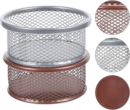 Miniatura 4 de NUOBESTY 2 piezas de clip de papel de malla dispensador de clip de papel para organizador de escritorio, carpeta, clip, contenedor, accesorios de