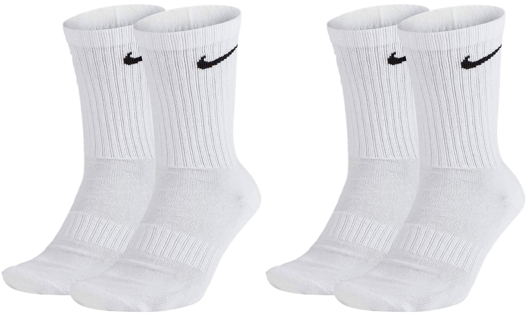 Nike SX4508 - 4 paia di calzini lunghi unisex, colore bianco o nero
