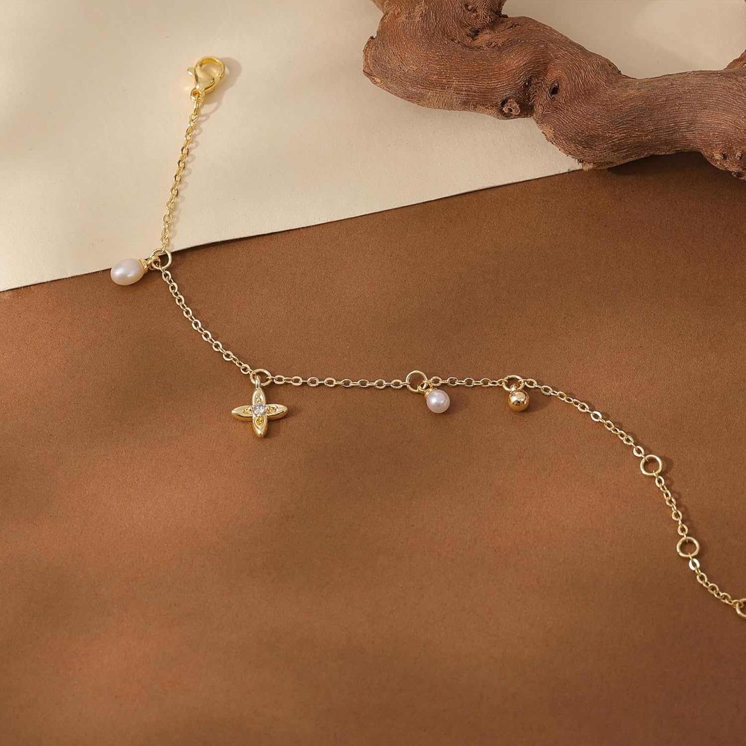 Valentines Bracelets for Women, Dainty Gold Bracelet 14K Gold Plated Pearl Shell Heart Charm Bracelet Cute Charm Bracelets for Women Trendy Non Tarnish Gold Jewelry Valentines Day Gifts - Image 8