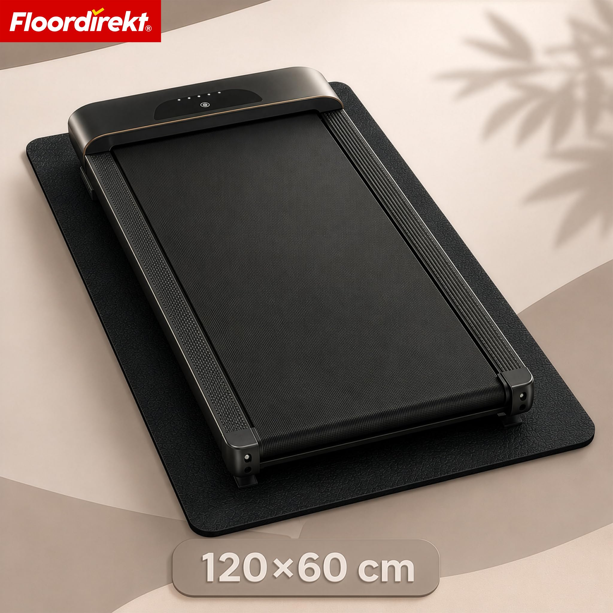 Floordirekt Sparta Tapis de protection de sol antidérapant pour tapis de course, vélo elliptique et équipement de fitness, absorbant les chocs