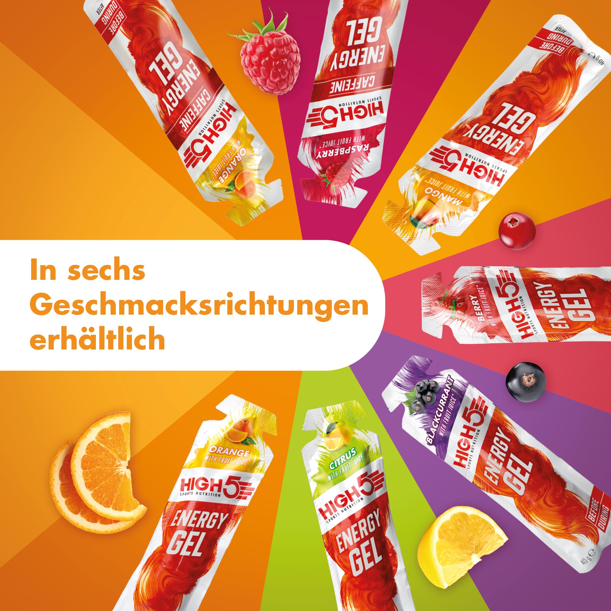 HIGH5 Energy Gel Energia Gel in sacchetto di porzione ad apertura rapida, con succo di frutta naturale | (Mango, 20 x 40 g)