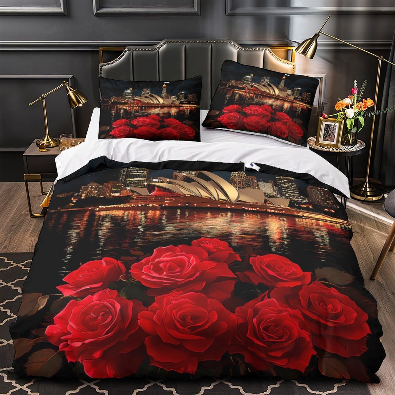 Housse de couette sushi pour chambre d'ado fan de culture nippone 3D
