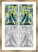 Vista 30 de Marco de cómic negro mate Para cómics publicados entre 1986 y el día actual (marco de madera maciza de cómic de la Edad Dorada), hecho