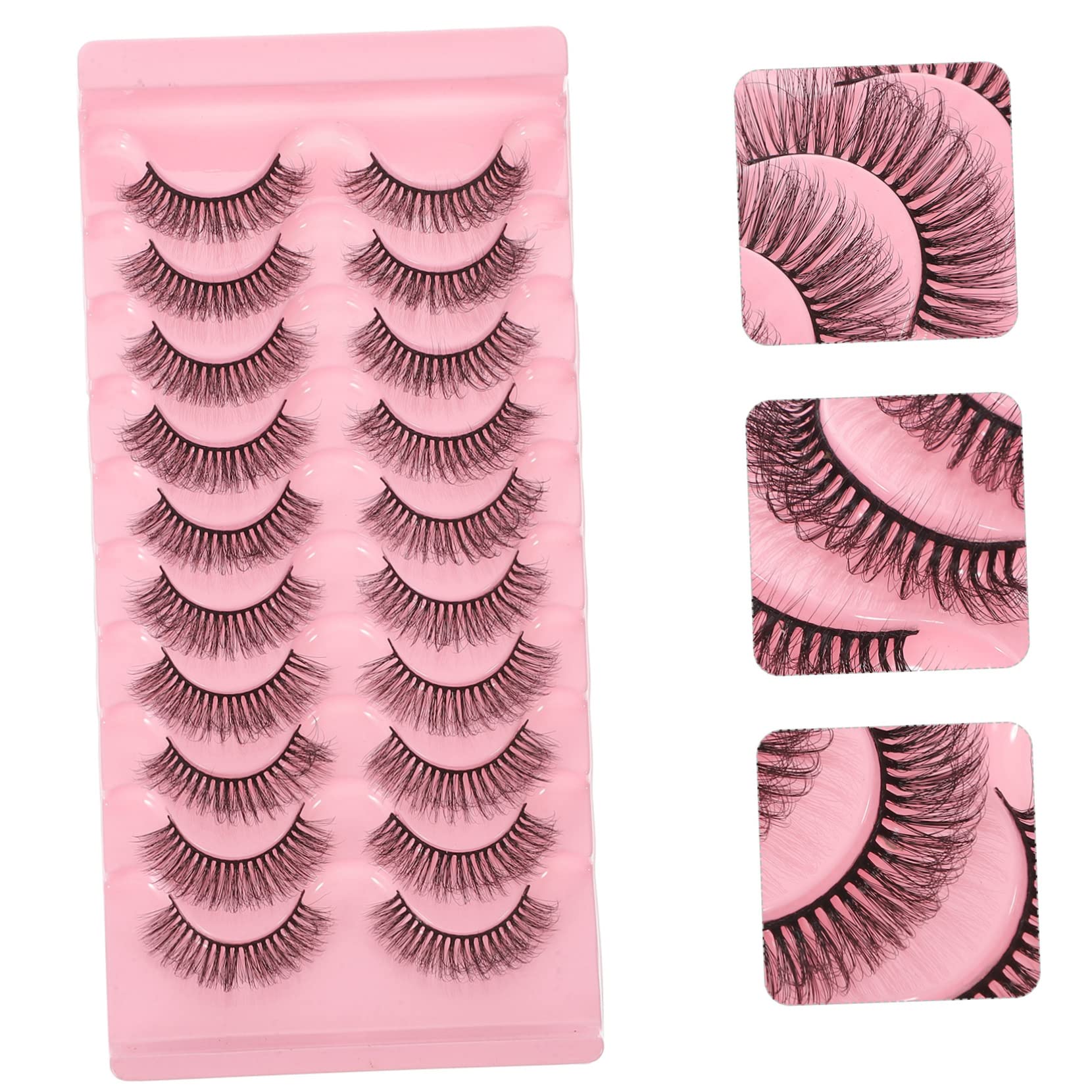 FRCOLOR 4 Set Di Ciglia Finte A Grappolo Sottili Per Donne Confezione Da 10 Paia*4