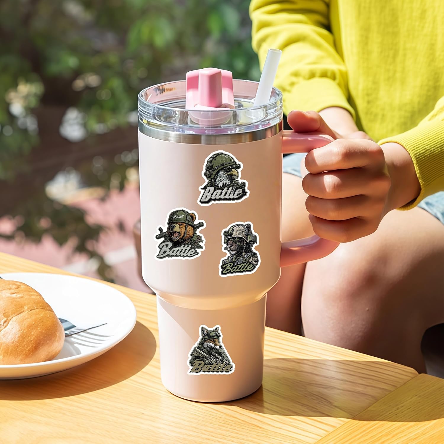 Tactical Stickers 50PCS Funny Decals Gift, Hard Hat, Military Decals, Adults/Tenns