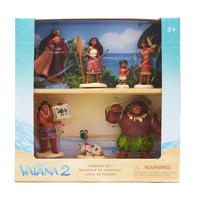 Disney Store Official, Vaiana 2, Set Figuras, 7 Personajes