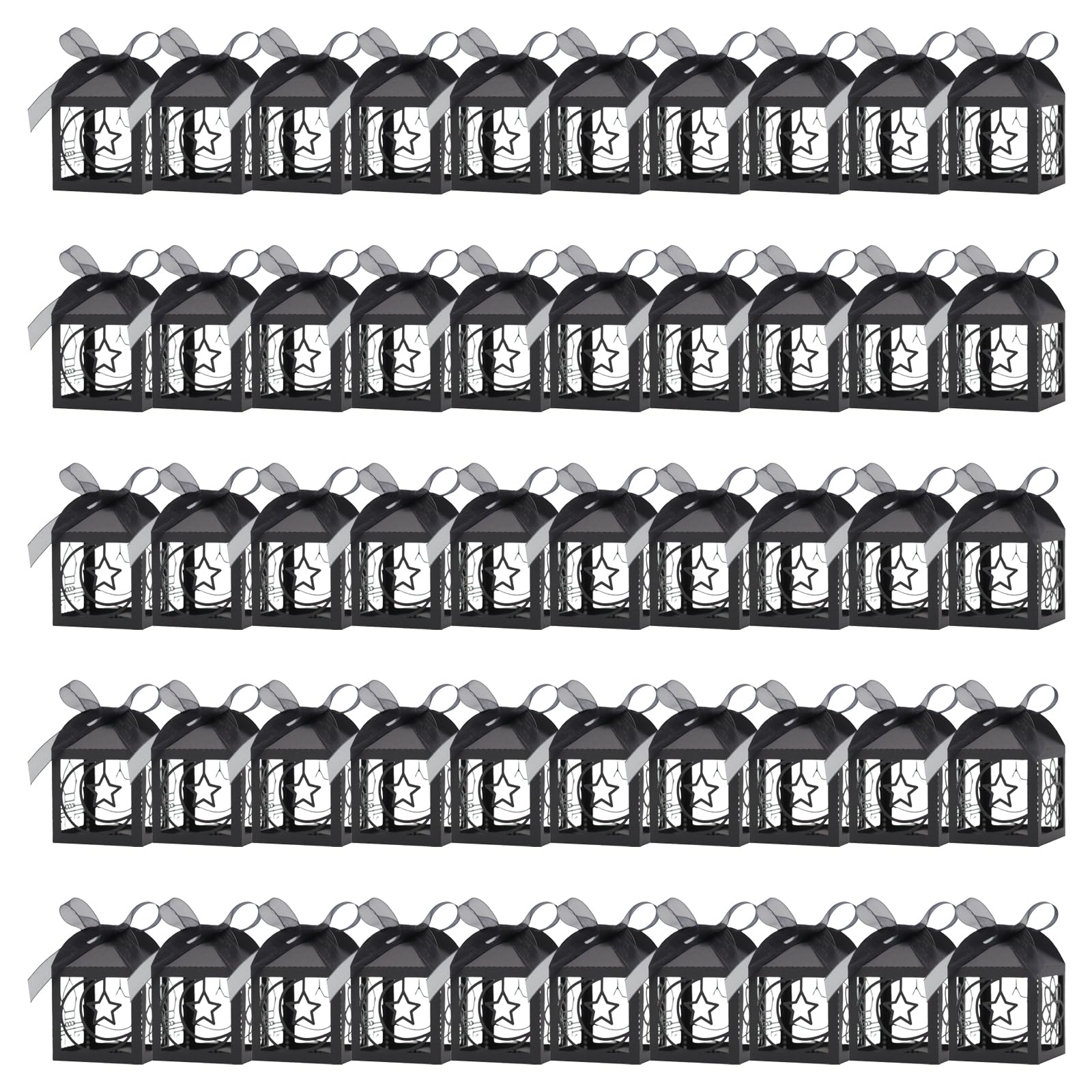 Kalttoy 50PCS Eid Festival Boxes Eid Decoration Supplies Candy Box Suitable for Festival Treats and Parties Decorations Treat Boxes
