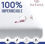 PATAYA Protège Matelas 180x200 cm Imperméable – Surmatelas Alèse | Oeko-TEX 100 - Anti-Acarien - Hypoallergénique - Élastique Tout Autour - Matelas Jusqu’à 30 cm - 5